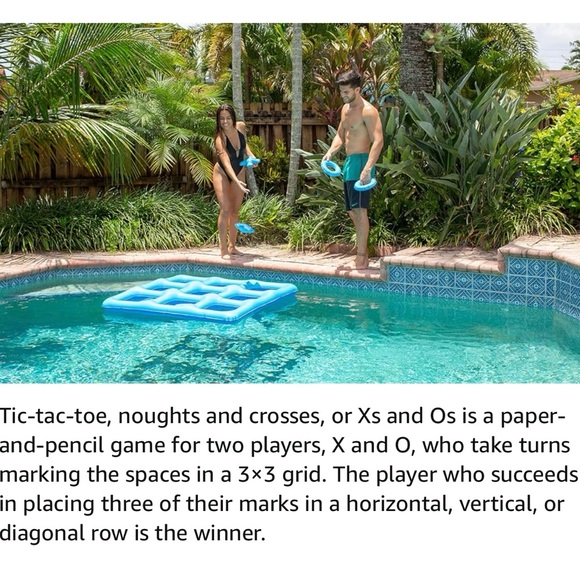 ‼️FINAL CLEARANCE SALE‼️ Inflatable Waterproof Jumbo Tic Tac Toe Game PoolCandy - Picture 13 of 15